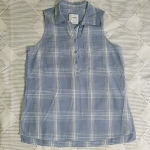Beautiful Sonoma Plaid Tank EUC Women's Size M